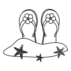 flip flops on the beach