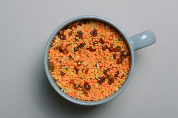 Lentil and Bulgur Mix with Dried Herbs and Spices