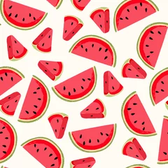 Fototapete Wassermelone Nahtloses Muster der Wassermelone