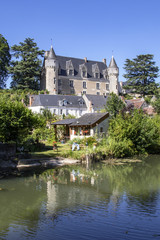 Fototapeta na wymiar Montrésor. Le château. Indre-et-Loire. Pays de Loire