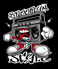 Graffiti boombox.