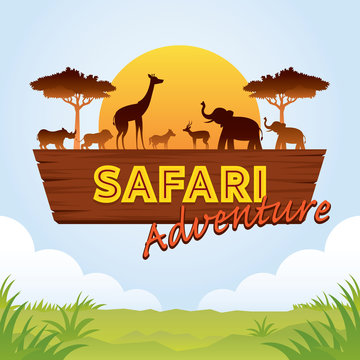 Download 55 778 Best Safari Animal Silhouette Images Stock Photos Vectors Adobe Stock