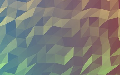 Abstract triangle geometrical green background. Geometric origami style with gradient. 3D illustration