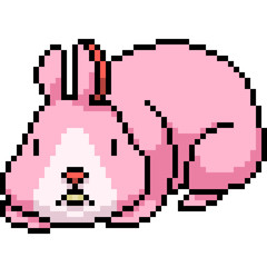 Fototapeta premium vector pixel art rabbit