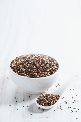 colorful raw quinoa