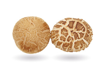 Fototapeta premium Fresh mushrooms isolated on white background with clipping path