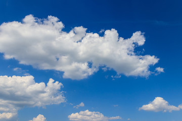 White clouds in blue sky