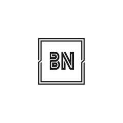 BN Letter logo template design