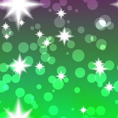 Green and purple texture with circle and stars