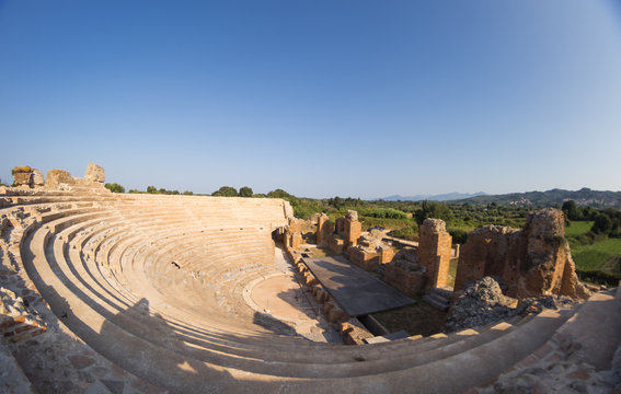 Roman Odeon in ancient Nikopolis Preveza Greece