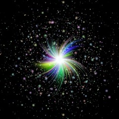 Fototapeta premium Texture light whirlpool in the night sky, many stars