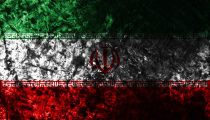 Iran smoke flag
