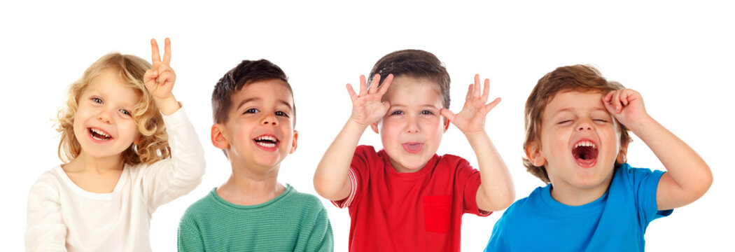 Children Doing Joke And Laughing