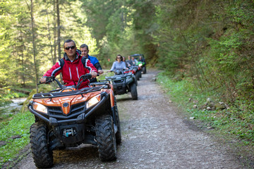 man riding atv vehicle on off road track ,people outdoor sport activitiies theme © FS-Stock