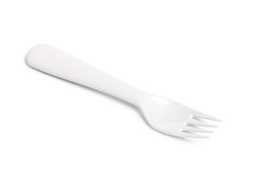 plastic fork isolated on a white background
