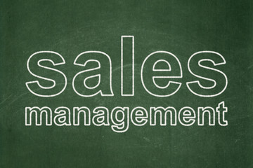 Fototapeta premium Advertising concept: text Sales Management on Green chalkboard background