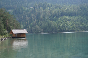 Eibsee under the Zugspitze