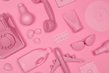 Music flat lay objects