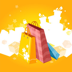 victor illustration of shopping bags fashion sale