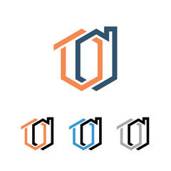 House Real Estate Hexagon Chain Line Symbol