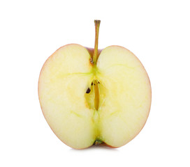 Apple slice on white background