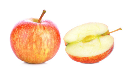 Apple slice on white background