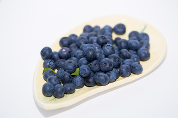 Fresh berries isolated on white background.