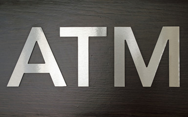 Sign for ATM automatic teller machine