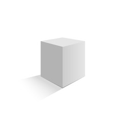 Box white blank isolated. Vector, esp10