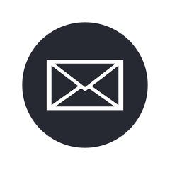 Mail sign icon or envelope icon. Message icon for website design in flat style. Vector illustration, eps10