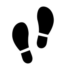 Human black silhouette of footprint icon vector illustration isolated 