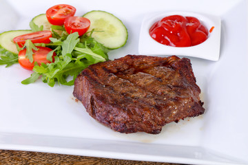 Beef steak with sauce