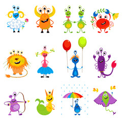 Naklejka premium Funny monsters horoscope / zodiac