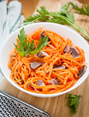 Carrot salad with spices and bejesus