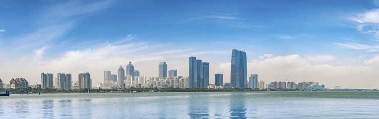 Fototapeta na wymiar Suzhou Jinji Lake CBD commercial building office