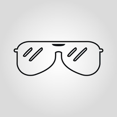 Sunglasses icon isolated flat vector icon 