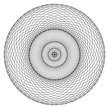 recommend clip art: Geometrical figure. Sacred Geometry Torus Yantra or Hypnotic Eye development vector illustration