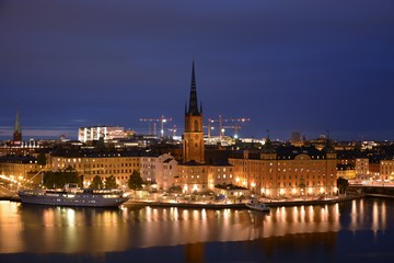Fototapeta na wymiar Stockholm cityscape from Monteliusvagen Hill