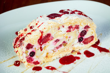 Sweet strawberry cake