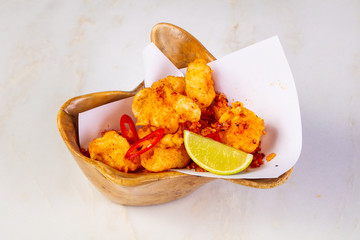 Crispy squid with chili