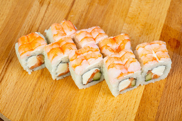 Roll with shrimp