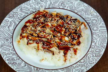Teriyaki chicken with rice