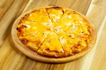 Four cheeses pizza