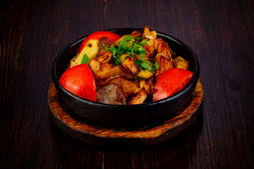 Roasted pork with potato