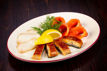 Fish plate with eel