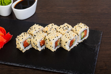 Delicious sushi roll