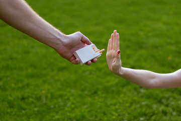 the girl refuses cigarettes