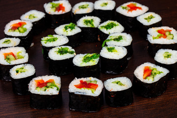 Delicious vegetarian rolls