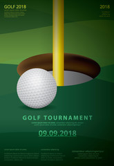 Poster Golf Championship Vector Illustration