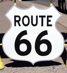 Cercles muraux Route 66 Signe de l& 39 ancienne Route 66 – USA